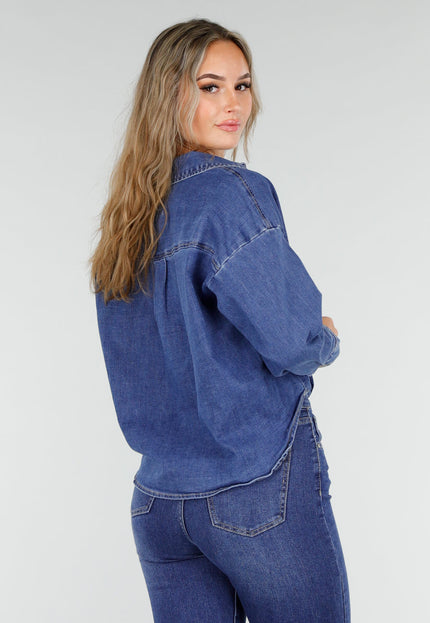 Redial Jeans Blauwe Spijkerblouse