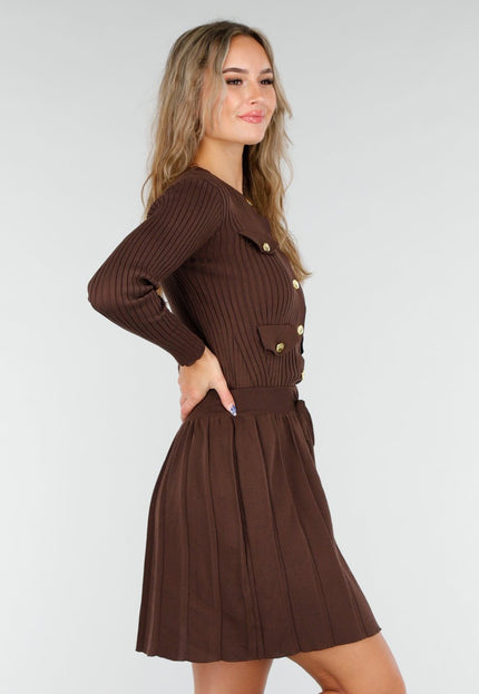 NEW081025 Bruine Matchende Stretch Set