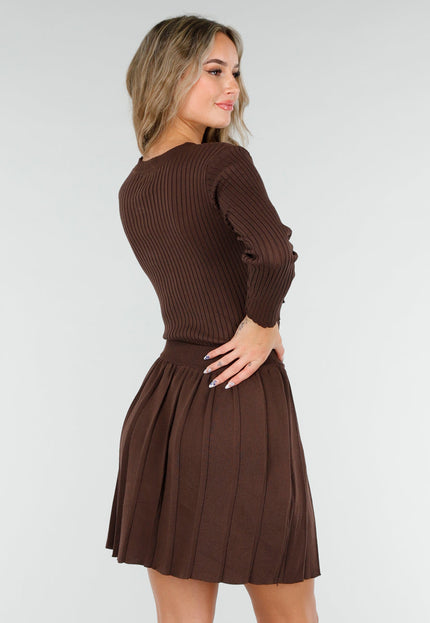 NEW081025 Bruine Matchende Stretch Set