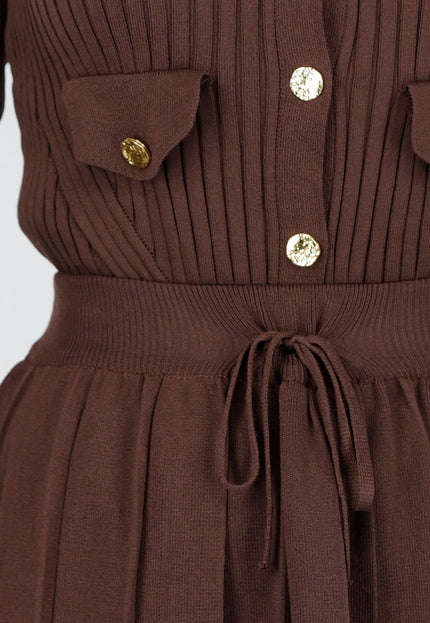 NEW081025 Bruine Matchende Stretch Set