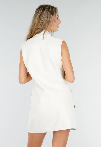 NEW081025 Crème Gilet Jurk