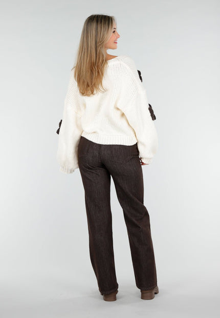 OP=OP.02.NL Crème Vest met Strikken