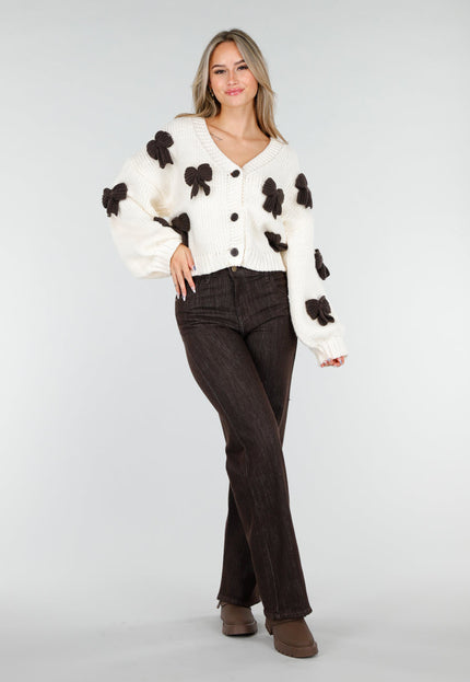 OP=OP.02.NL Crème Vest met Strikken