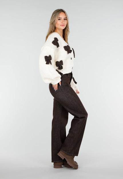 OP=OP.02.NL Crème Vest met Strikken