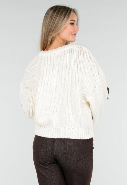 OP=OP.02.NL Crème Vest met Strikken