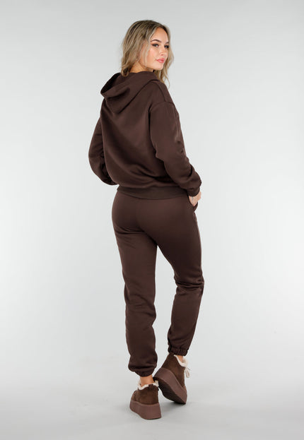NEW081025 Donkerbruin Joggingpak