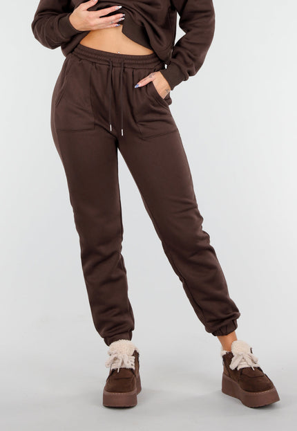 NEW081025 Donkerbruin Joggingpak