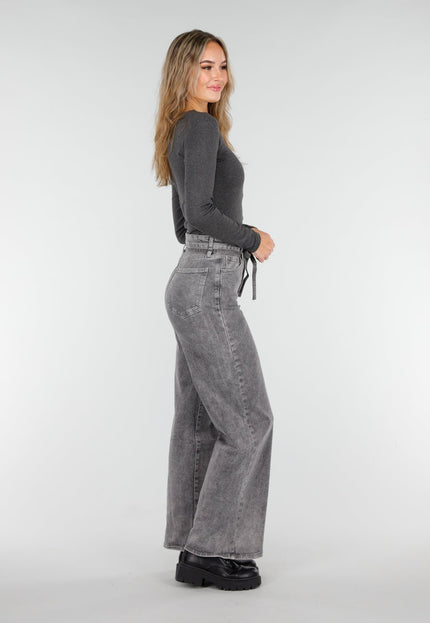 NEW081025 Donkergrijze One Shoulder Top