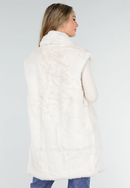 NEW081025 Faux Fur Bodywarmer Crème