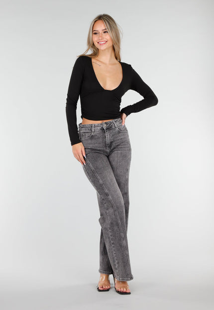 Redial Jeans Grijze Stretch High Waist Jeans