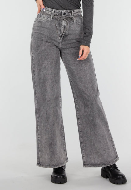 Redial Jeans Grijze Stretch Wide Leg Jeans
