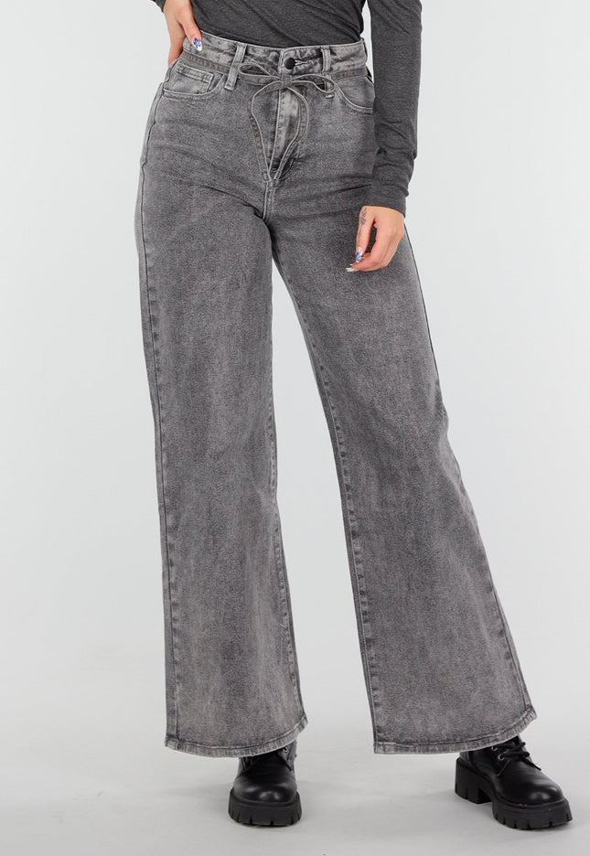 Redial Jeans Grijze Stretch Wide Leg Jeans