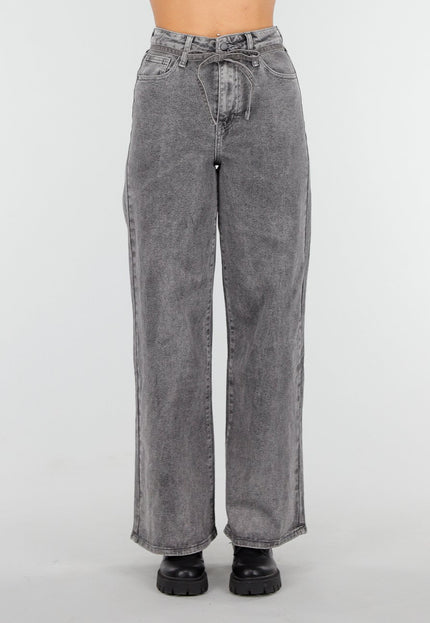 Redial Jeans Grijze Stretch Wide Leg Jeans