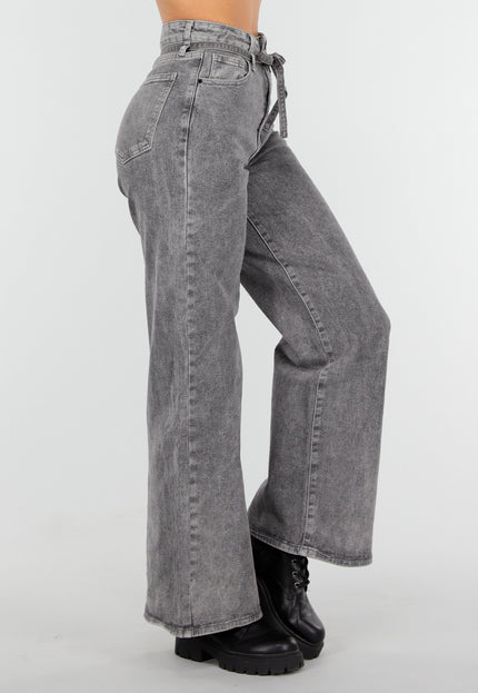 Redial Jeans Grijze Stretch Wide Leg Jeans