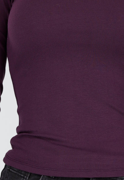 NEW081025 One Shoulder Top Paars