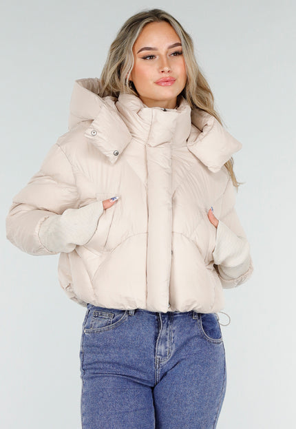 NEW081025 Pufferjas Lichtbeige