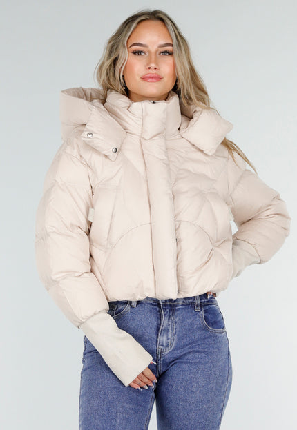 NEW081025 Pufferjas Lichtbeige