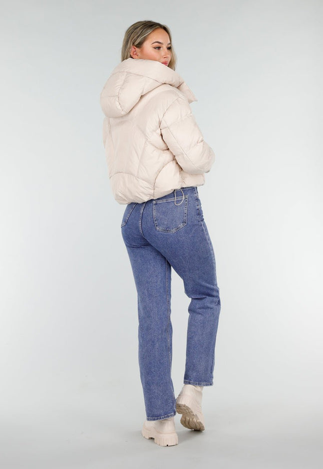 NEW081025 Pufferjas Lichtbeige