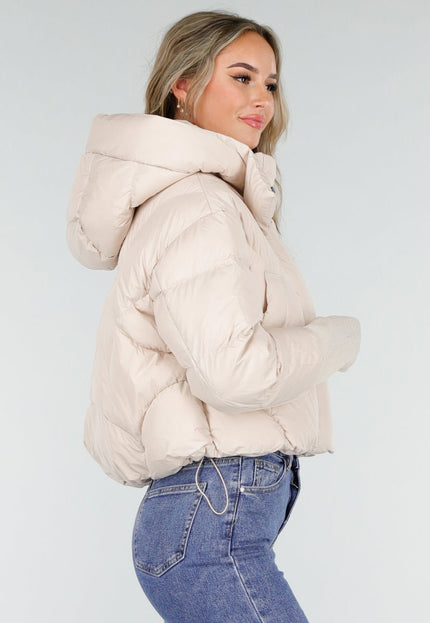 NEW081025 Pufferjas Lichtbeige