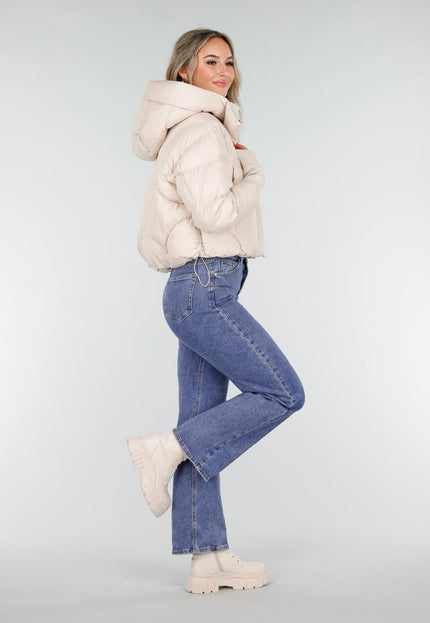 NEW081025 Pufferjas Lichtbeige