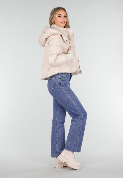 NEW081025 Pufferjas Lichtbeige