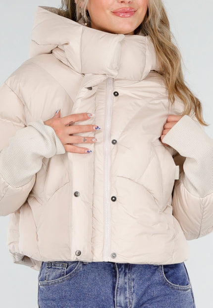 NEW081025 Pufferjas Lichtbeige