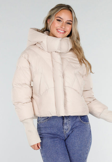 NEW081025 Pufferjas Lichtbeige