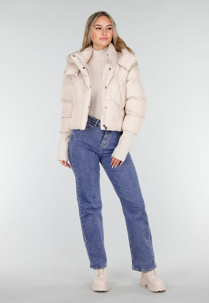 NEW081025 Pufferjas Lichtbeige