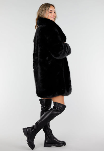 NEW081025 Zwarte Bontjas