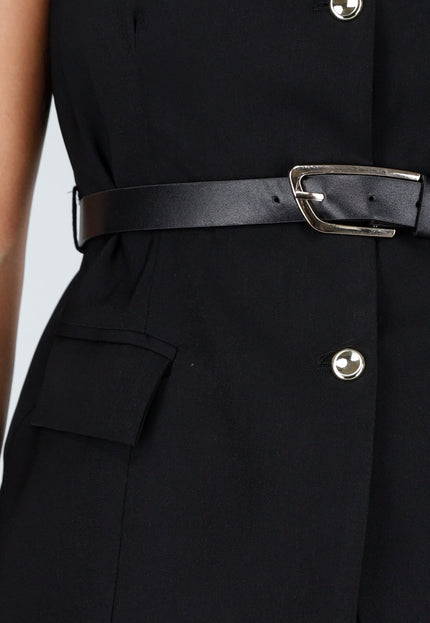 NEW081025 Zwarte Two Piece Set met Gilet