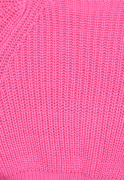 OP=OP.AV.09 Fuchsia Gebreid Bolero Vestje