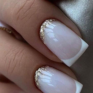 NEW090425 French Manicure Kunstnagels