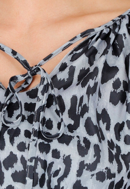 NEW090425 Leopard Print Lange Mouwen Blouse