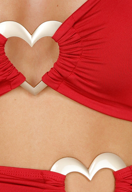 OP=OP.AV.09 Rode Crop top met Rok Two Piece