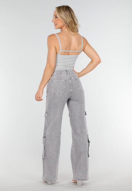 NEW090725 Grijze Cut-Out Top Stretch