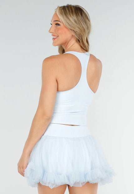 NEW090725 Lichtblauwe Sporttop met Pads