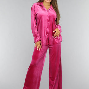 OP=OP.AV.12 Roze Fluwelen Two Piece