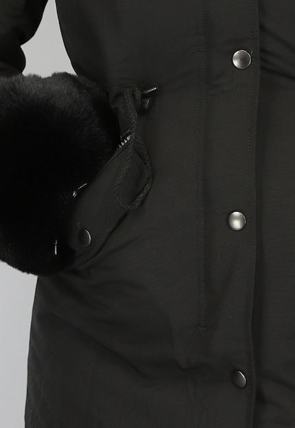 WINTER Zwarte Bont Winterjas met Capuchon