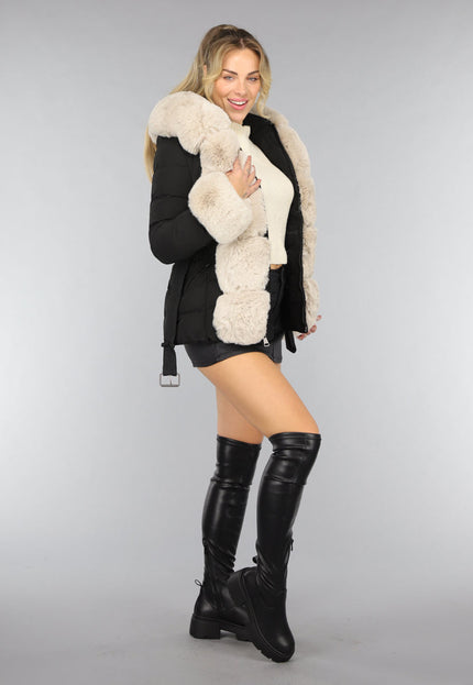 NEW0910 Zwarte Overknee Laarzen van Lederlook