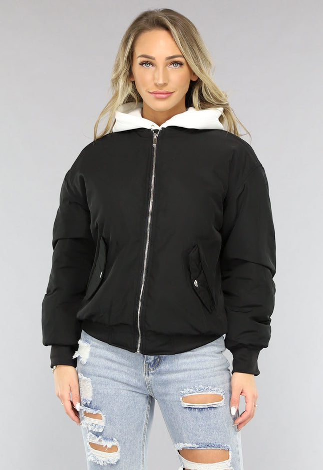 NEW1001 Zwart Oversized Bomberjack