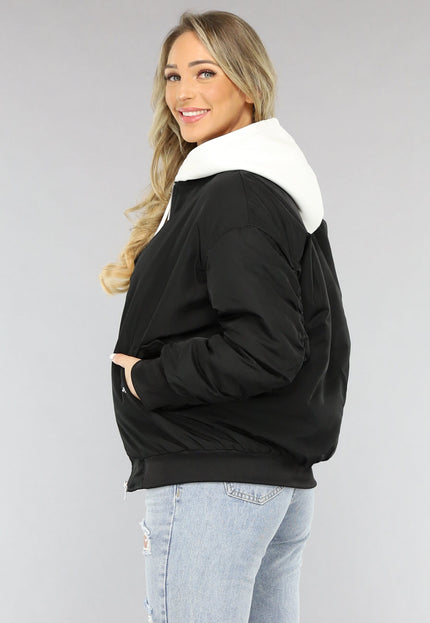 NEW1001 Zwart Oversized Bomberjack