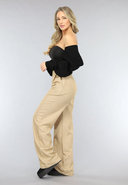 NEW1001 Zwarte Elastische Bandeau Top