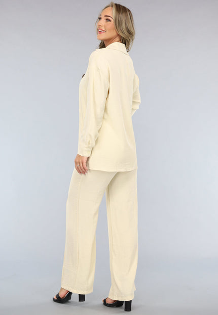 OP=OP.01.S Beige Flowy Co Ord Set