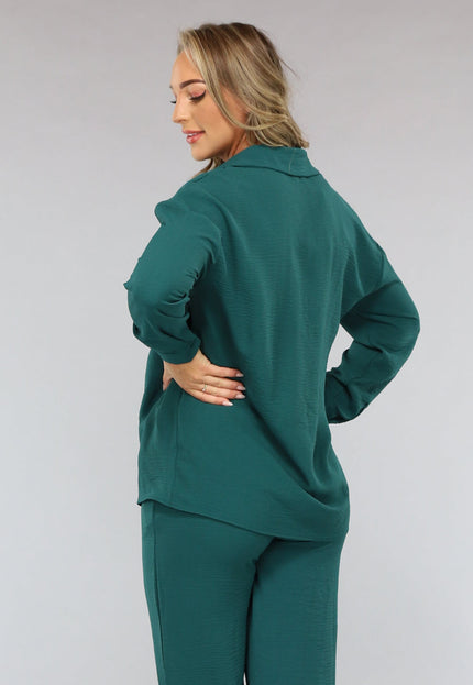 OP=OP.01.S Donkergroene 2-delige Set met Blouse