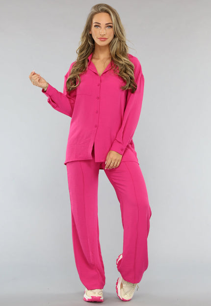 OP=OP.01.S Fuchsia Matching Set met Blouse