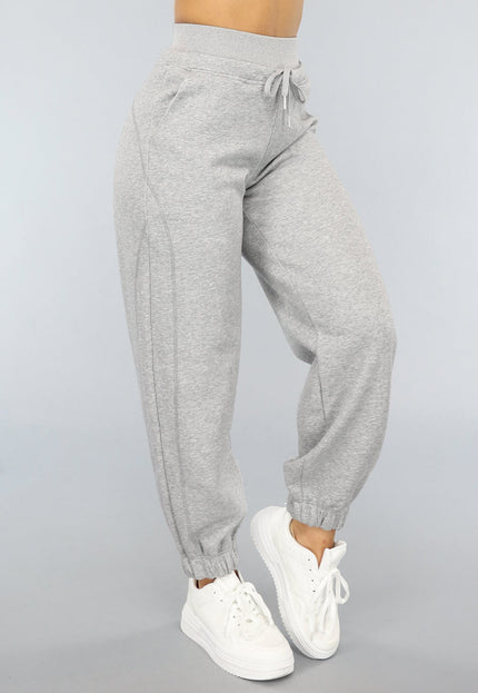 NEW1004 Grijze Jogger met Grote Elastische Band