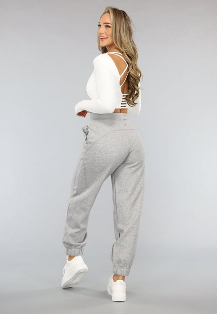 NEW1004 Grijze Jogger met Grote Elastische Band