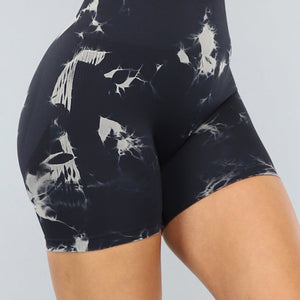 NEW1004 Kort Fitness Broekje met Scrunch in Print