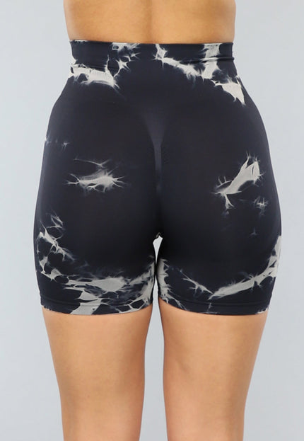 NEW1004 Kort Fitness Broekje met Scrunch in Print