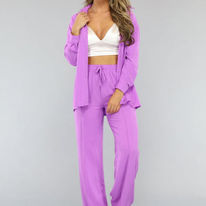 OP=OP.01.S Lila Co Ord Set met Pantalon